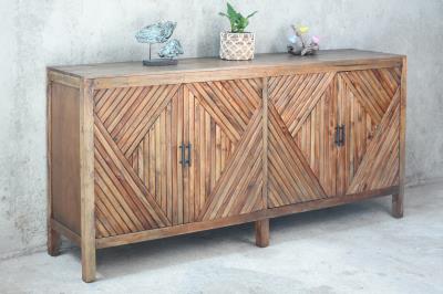 NEW Aurora Crdnz 4Dr Uniq Mouldngs Wood Legs 79.1x17.7x38.6 (201x45x98cm) SAND - American Furniture of Slidell