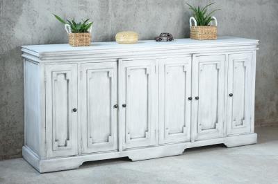 NEW Kingsbury Large Credenza 6Dr w/WR&GH 83.8x19.2x39.3"H (213x49x100cm) DRIFTWOOD - American Furniture of Slidell