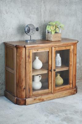 NEW Lawrence Glazed Accent Curio 2GD 47.2x20.1x36.2"H (120x51x92cm) INDIGO - American Furniture of Slidell
