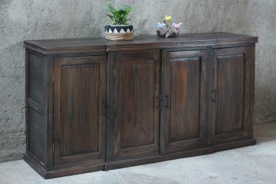 New Market Sideboard 4Panel Doors 73.2x18.8x36.2"H (186x48x92cm) TEA BROWN - American Furniture of Slidell