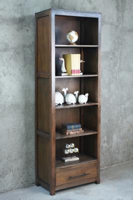 NEW Waldorf Large Library 1Drw w/RG 27.5x15.7x82.6"H (70x40x210cm) EBONY - American Furniture of Slidell