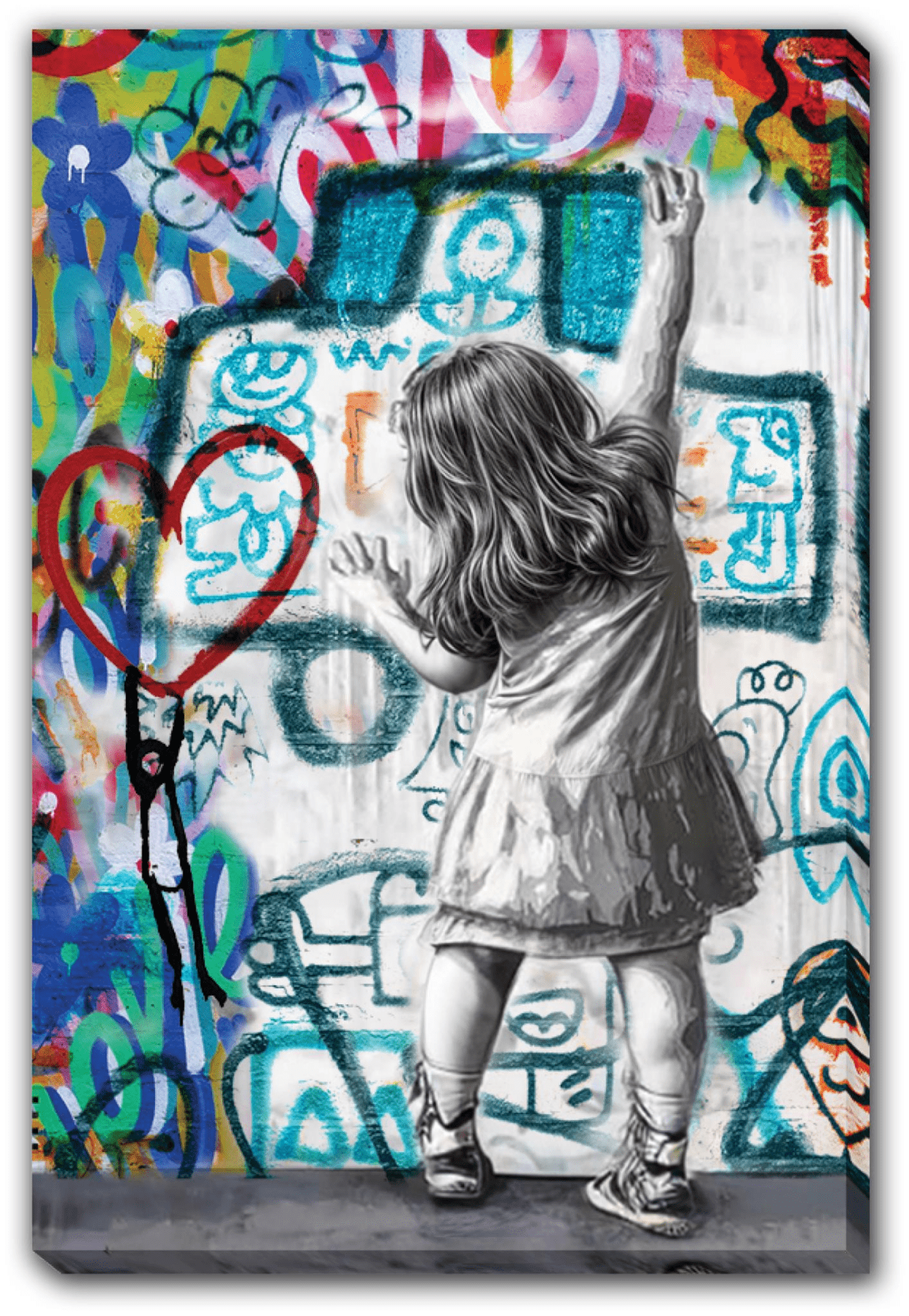 SC3096 ''Coloring is Fun''Hand - painted Gloss Canvas 1.4x32x48 - American Furniture of Slidell