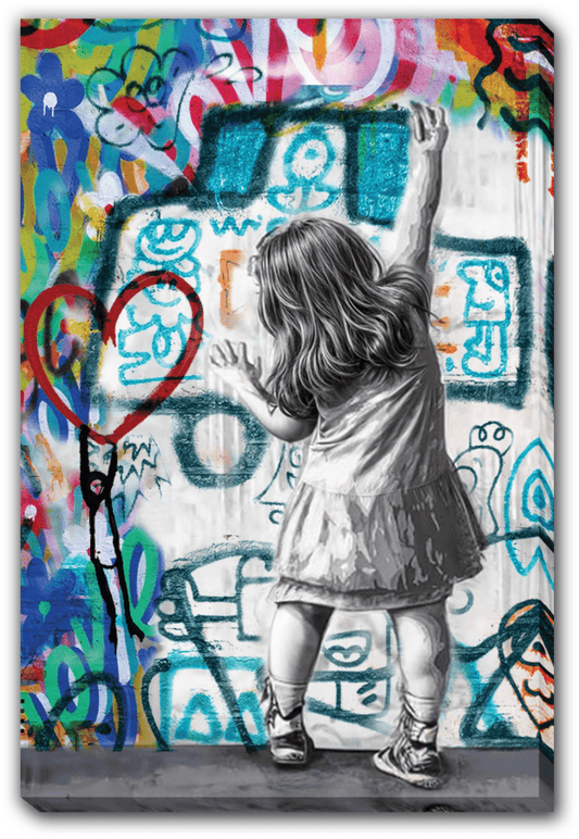 SC3096 ''Coloring is Fun''Hand - painted Gloss Canvas 1.4x32x48 - American Furniture of Slidell