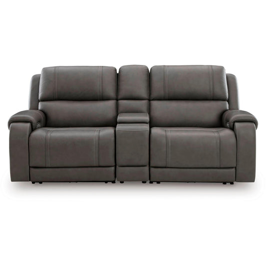 Signature Design by Ashley 5Z - Pittson PCU12600S2 3 pc Power Reclining Sectional Loveseat with Console - American Furniture of Slidell