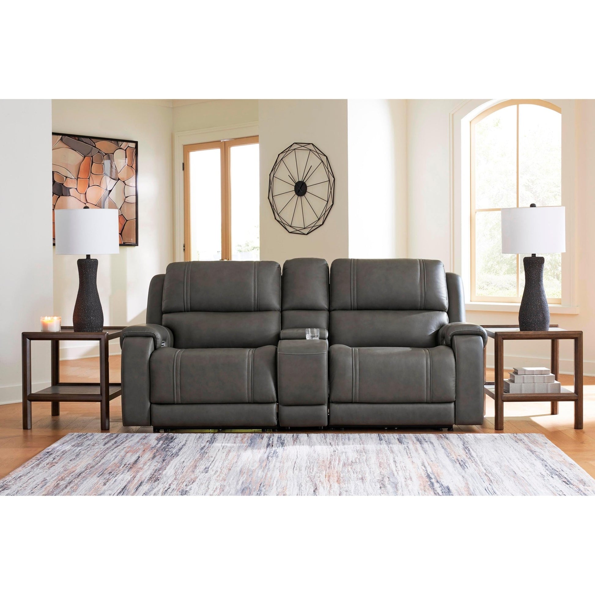 Signature Design by Ashley 5Z - Pittson PCU12600S2 3 pc Power Reclining Sectional Loveseat with Console - American Furniture of Slidell