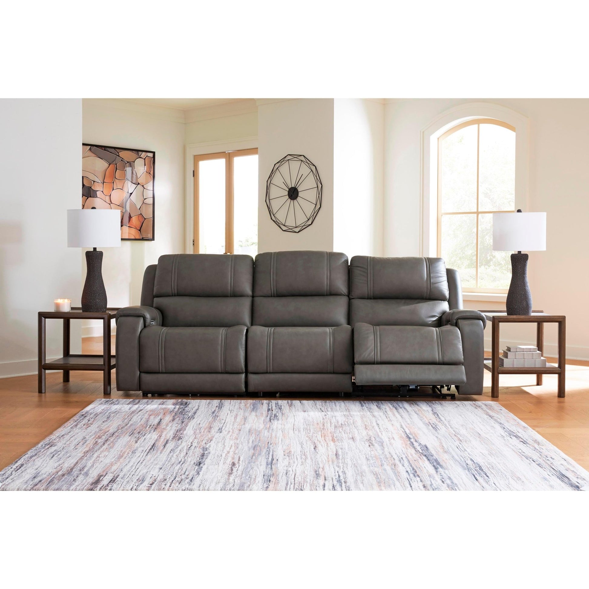Signature Design by Ashley 5Z - Pittson PCU12600S3 3 pc Power Sectional Reclining Sofa - American Furniture of Slidell