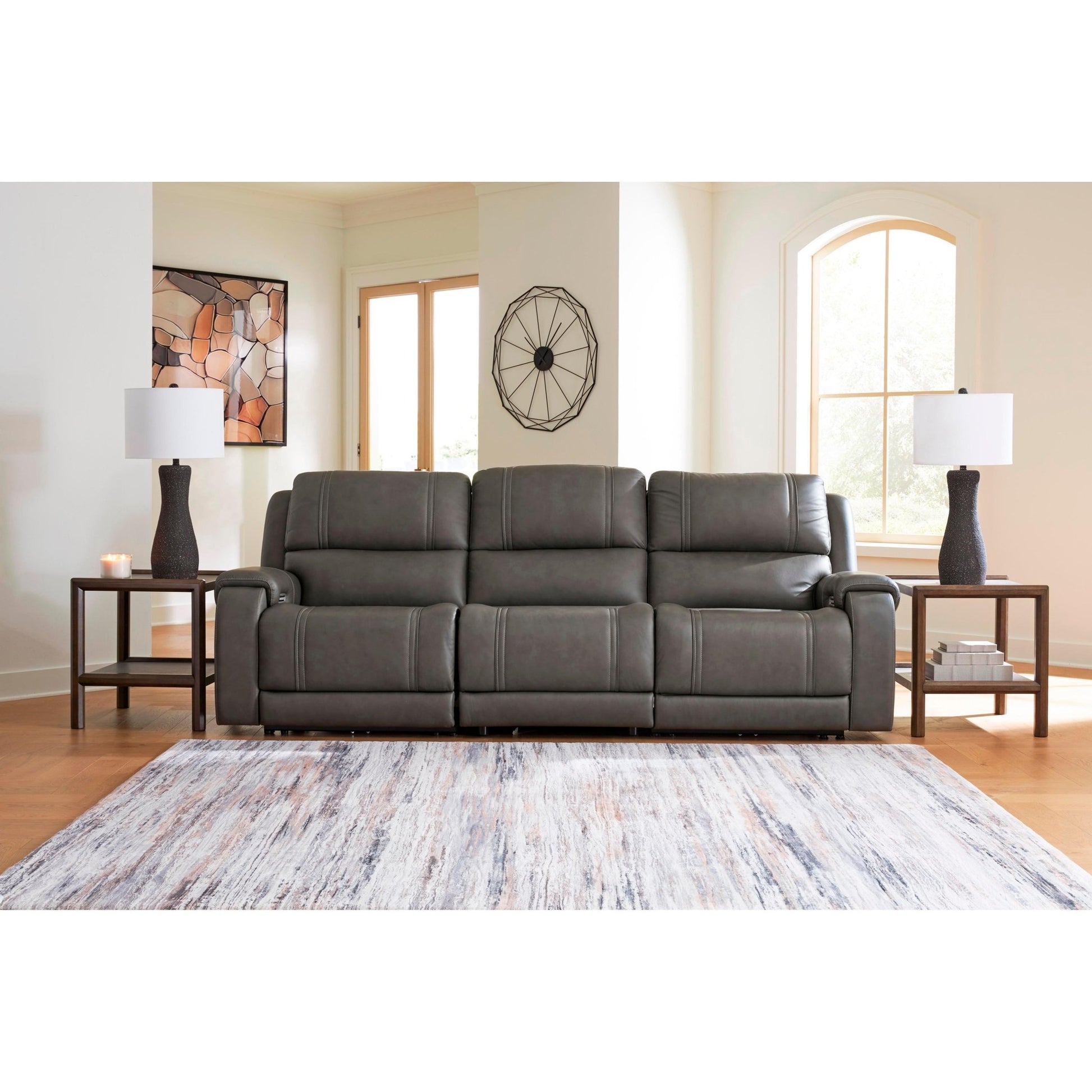Signature Design by Ashley 5Z - Pittson PCU12600S3 3 pc Power Sectional Reclining Sofa - American Furniture of Slidell