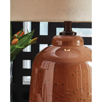 Signature Design by Ashley Aaleahya L430904 Glass Table Lamp - American Furniture of Slidell
