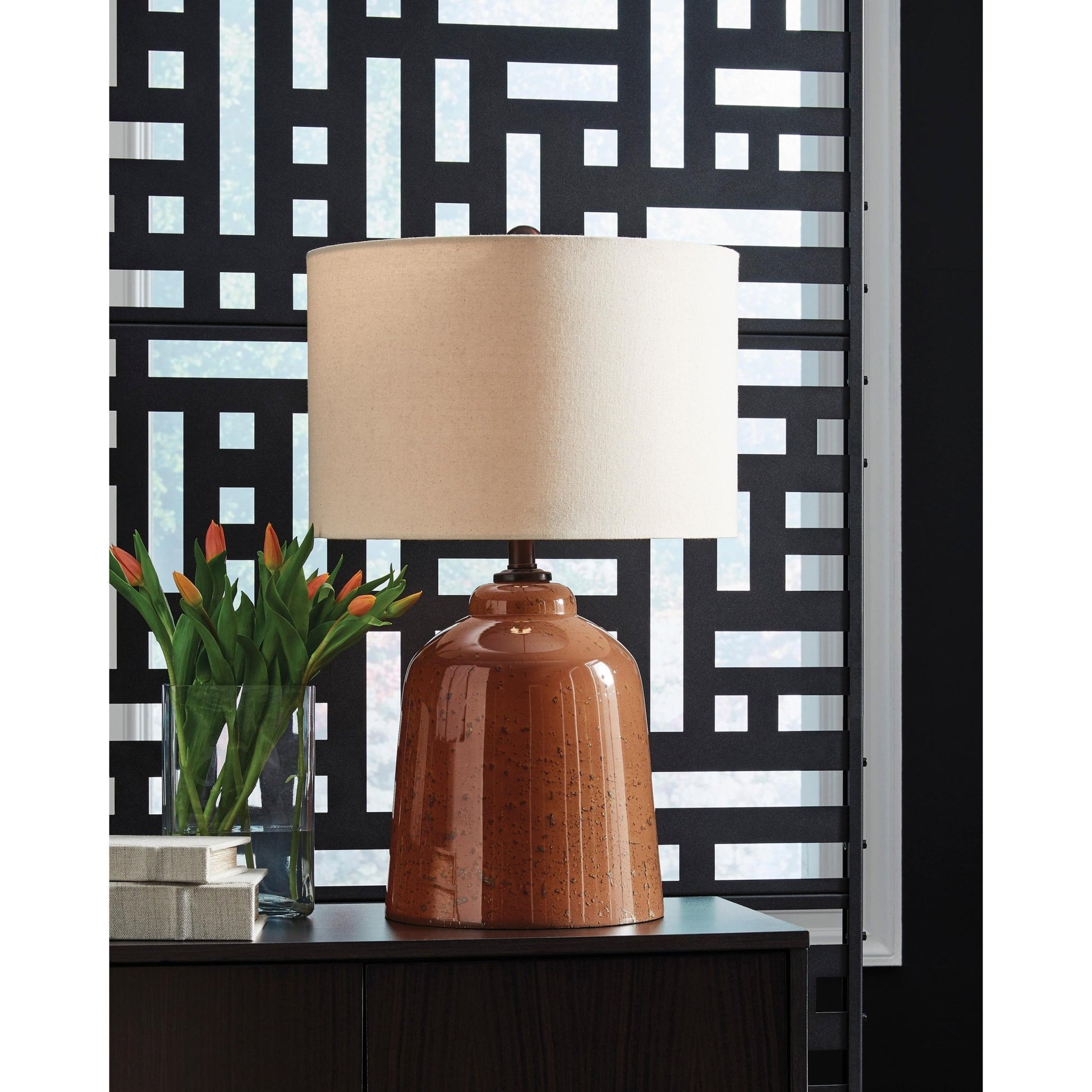 Signature Design by Ashley Aaleahya L430904 Glass Table Lamp - American Furniture of Slidell