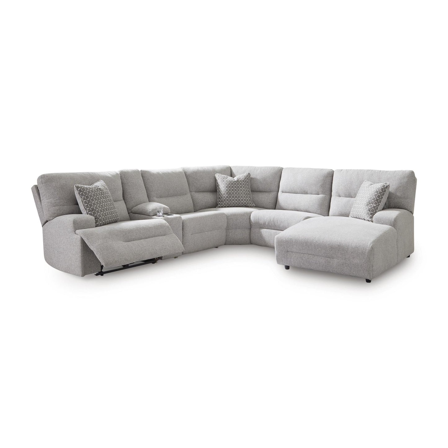 Signature Design by Ashley Acklen Place 93605S1 6 pc Power Reclining Sectional with Chaise - American Furniture of Slidell