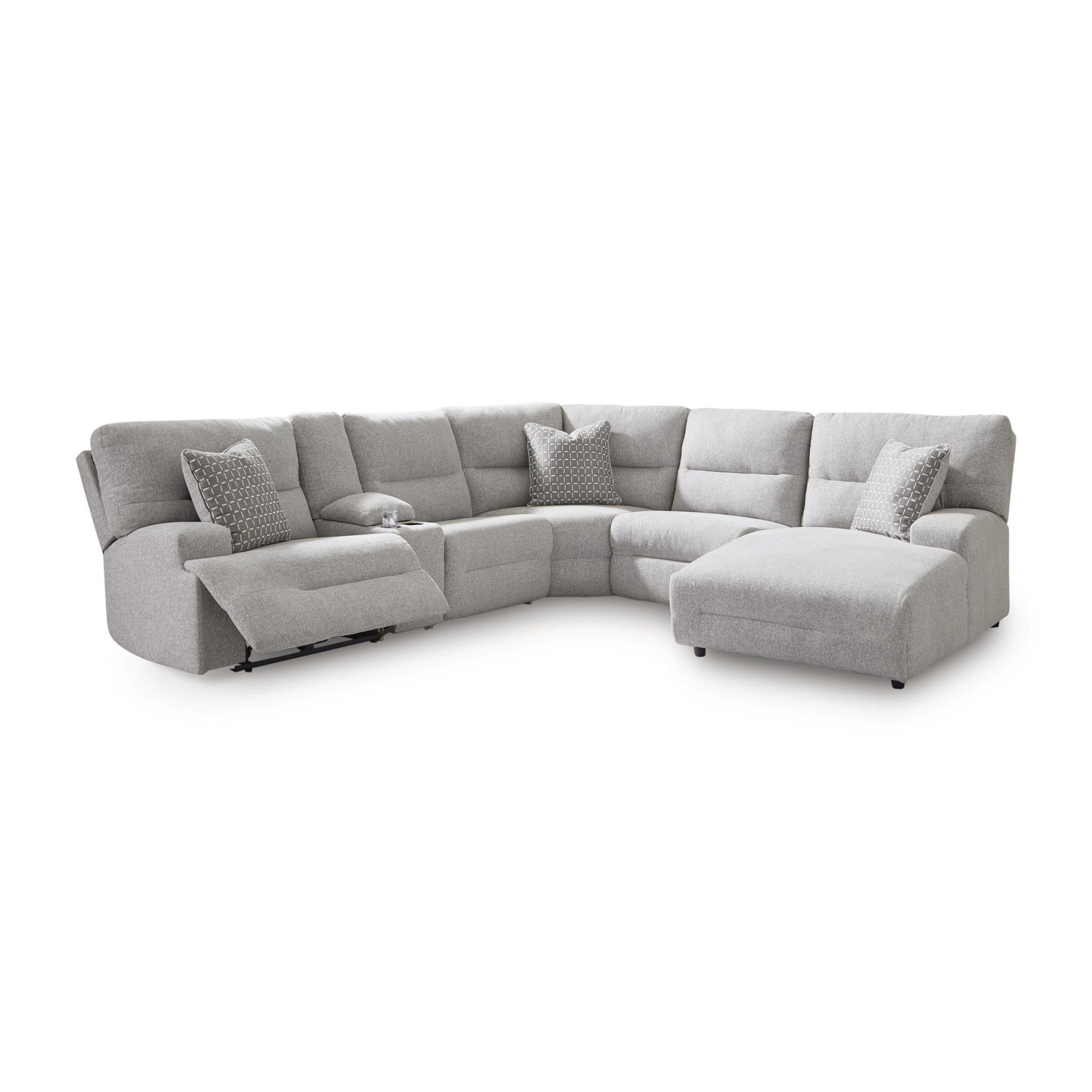 Signature Design by Ashley Acklen Place 93605S1 6 pc Power Reclining Sectional with Chaise - American Furniture of Slidell