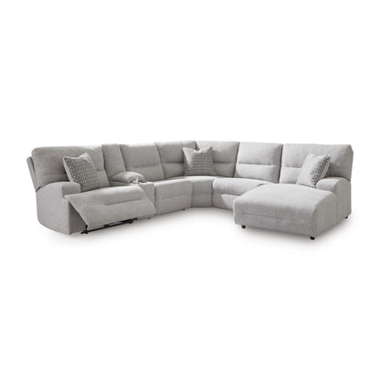 Signature Design by Ashley Acklen Place 93605S1 6 pc Power Reclining Sectional with Chaise - American Furniture of Slidell