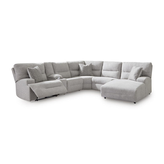 Signature Design by Ashley Acklen Place 93605S1 6 pc Power Reclining Sectional with Chaise - American Furniture of Slidell