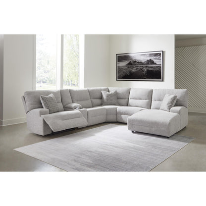 Signature Design by Ashley Acklen Place 93605S1 6 pc Power Reclining Sectional with Chaise - American Furniture of Slidell