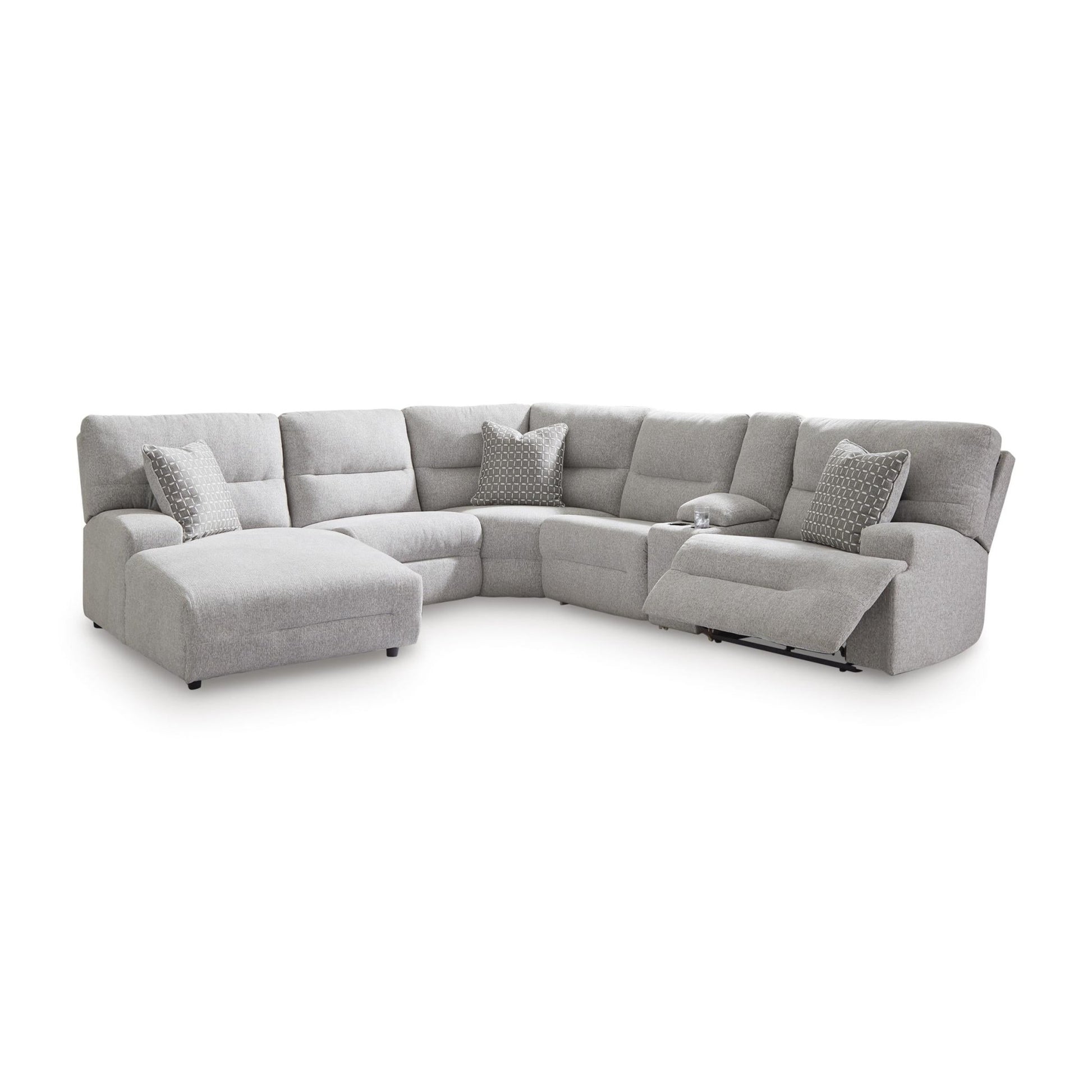 Signature Design by Ashley Acklen Place 93605S2 6 pc Power Reclining Sectional with Chaise - American Furniture of Slidell