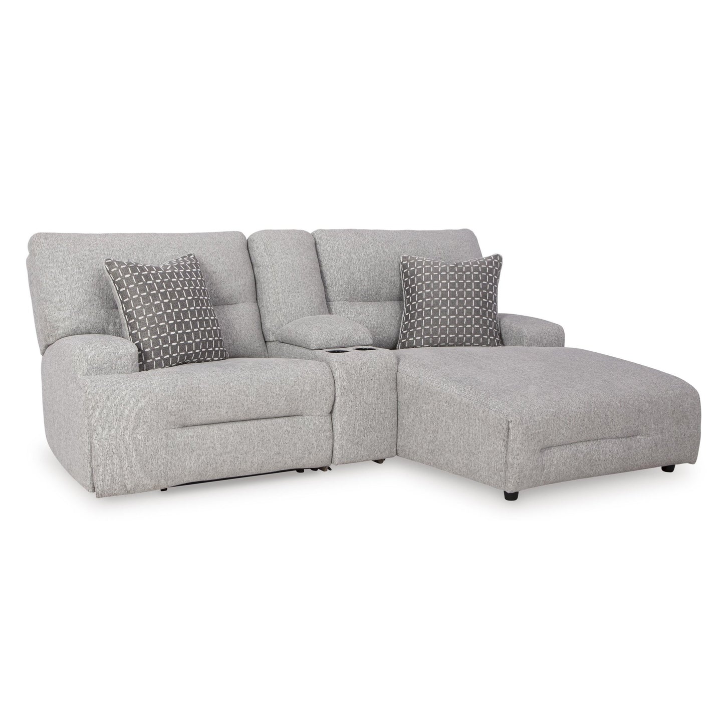 Signature Design by Ashley Acklen Place 93605S4 3 pc Power Reclining Sectional Sofa with Chaise - American Furniture of Slidell