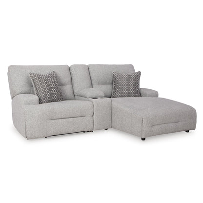 Signature Design by Ashley Acklen Place 93605S4 3 pc Power Reclining Sectional Sofa with Chaise - American Furniture of Slidell