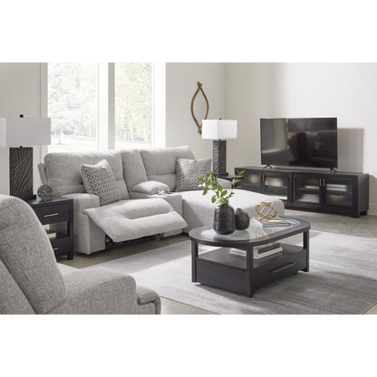Signature Design by Ashley Acklen Place 93605S4 3 pc Power Reclining Sectional Sofa with Chaise - American Furniture of Slidell