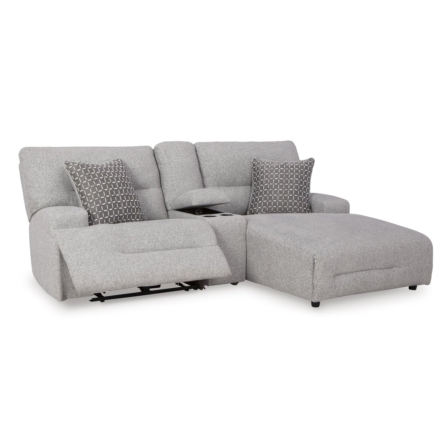 Signature Design by Ashley Acklen Place 93605S4 3 pc Power Reclining Sectional Sofa with Chaise - American Furniture of Slidell