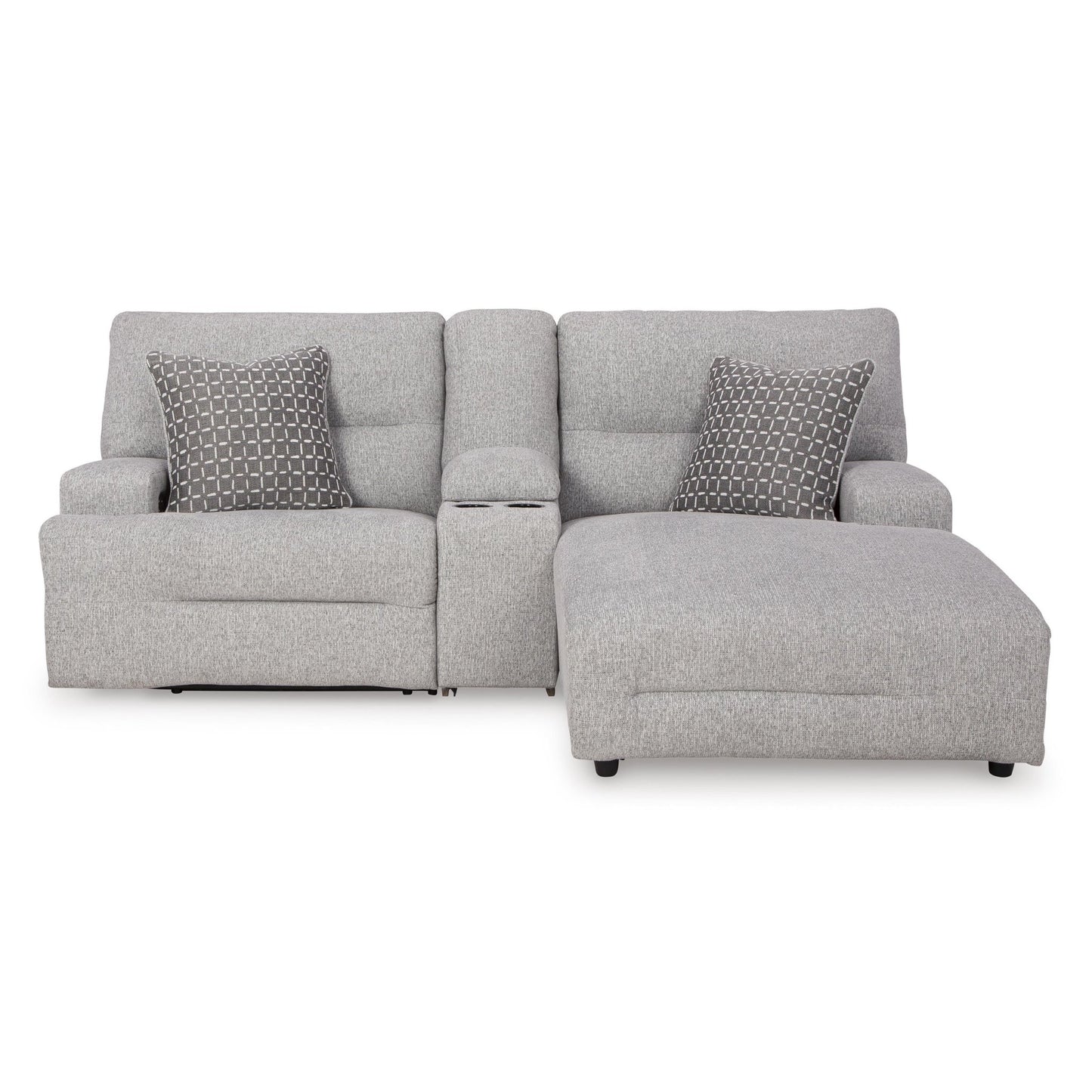Signature Design by Ashley Acklen Place 93605S4 3 pc Power Reclining Sectional Sofa with Chaise - American Furniture of Slidell