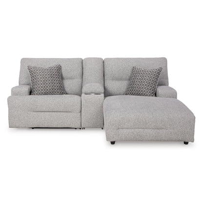 Signature Design by Ashley Acklen Place 93605S4 3 pc Power Reclining Sectional Sofa with Chaise - American Furniture of Slidell