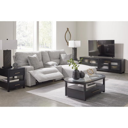 Signature Design by Ashley Acklen Place 93605S4 3 pc Power Reclining Sectional Sofa with Chaise - American Furniture of Slidell