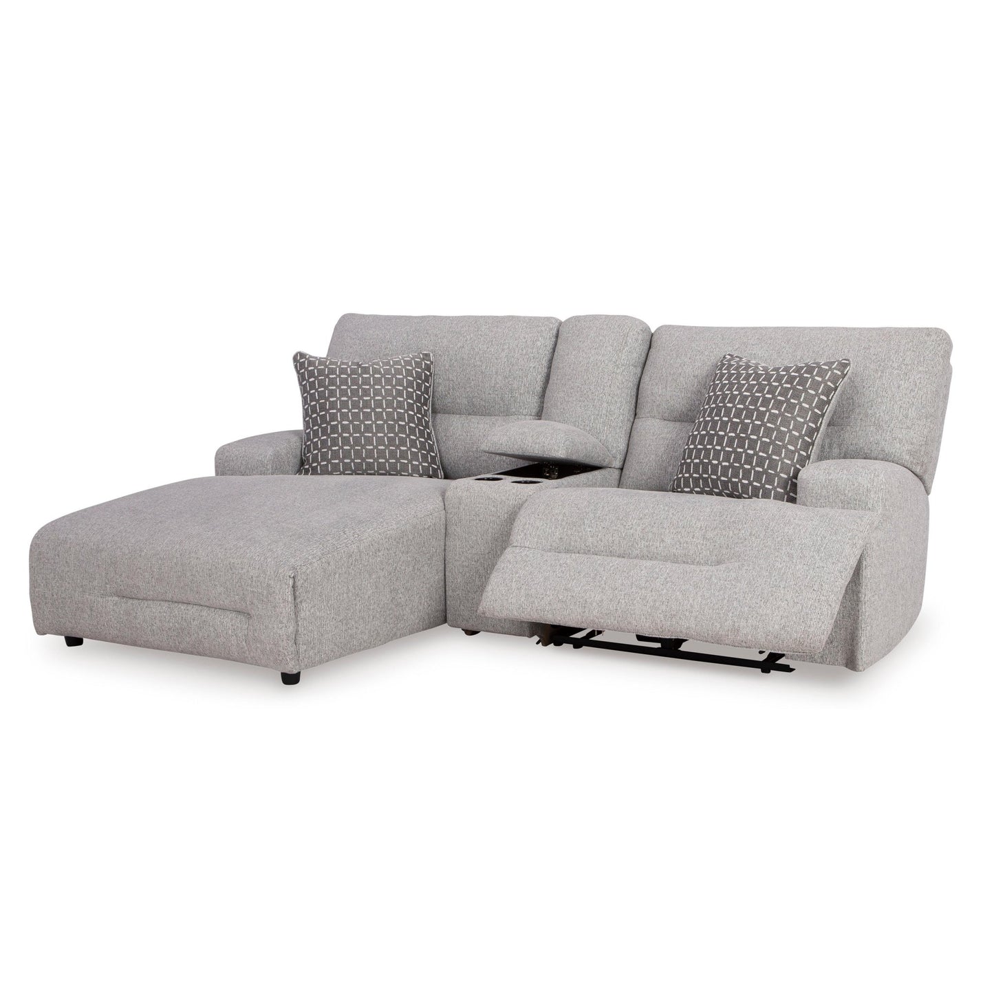 Signature Design by Ashley Acklen Place 93605S5 3 pc Power Reclining Sectional Sofa with Chaise - American Furniture of Slidell