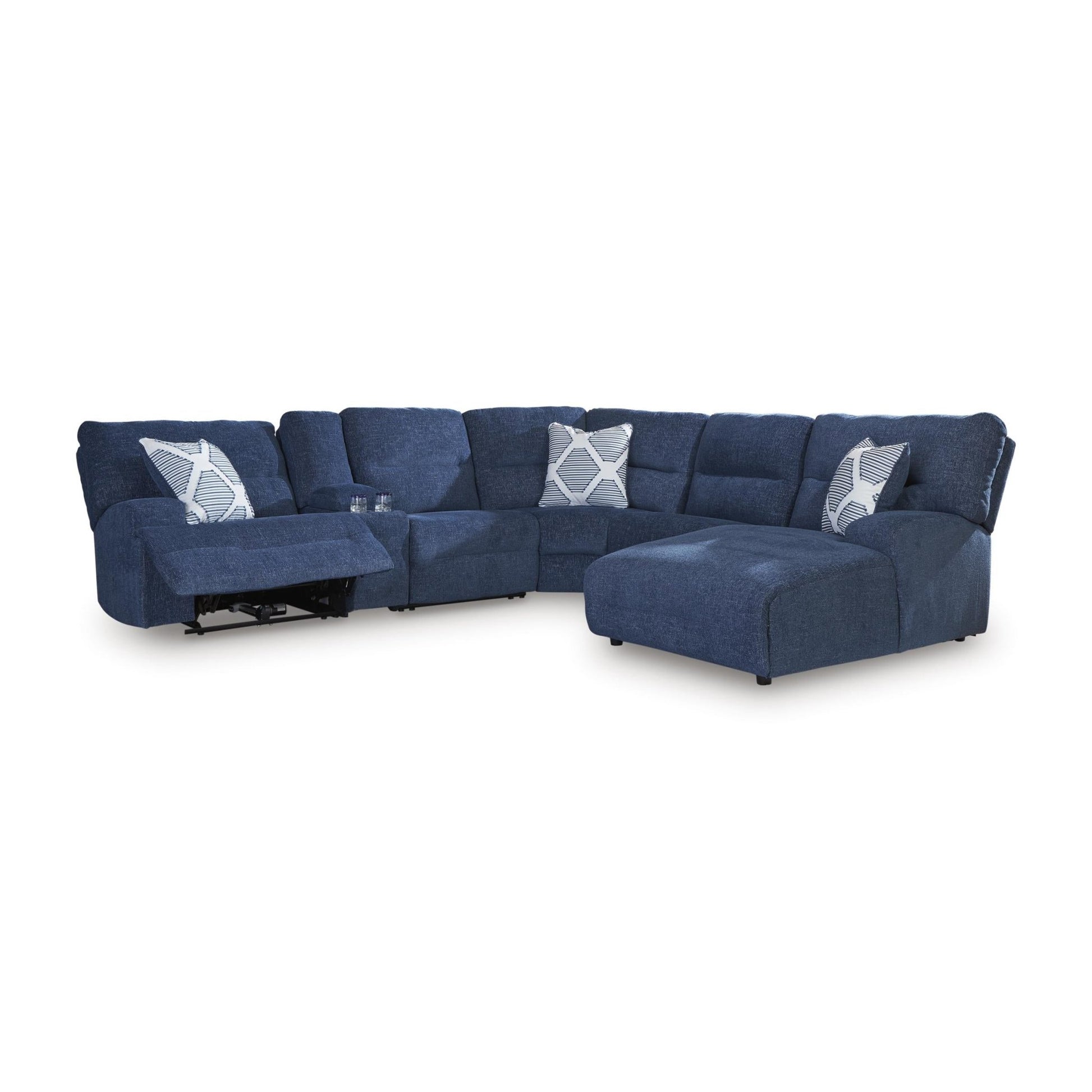 Signature Design by Ashley Acklen Place 93607S1 6 pc Power Reclining Sectional with Chaise - American Furniture of Slidell