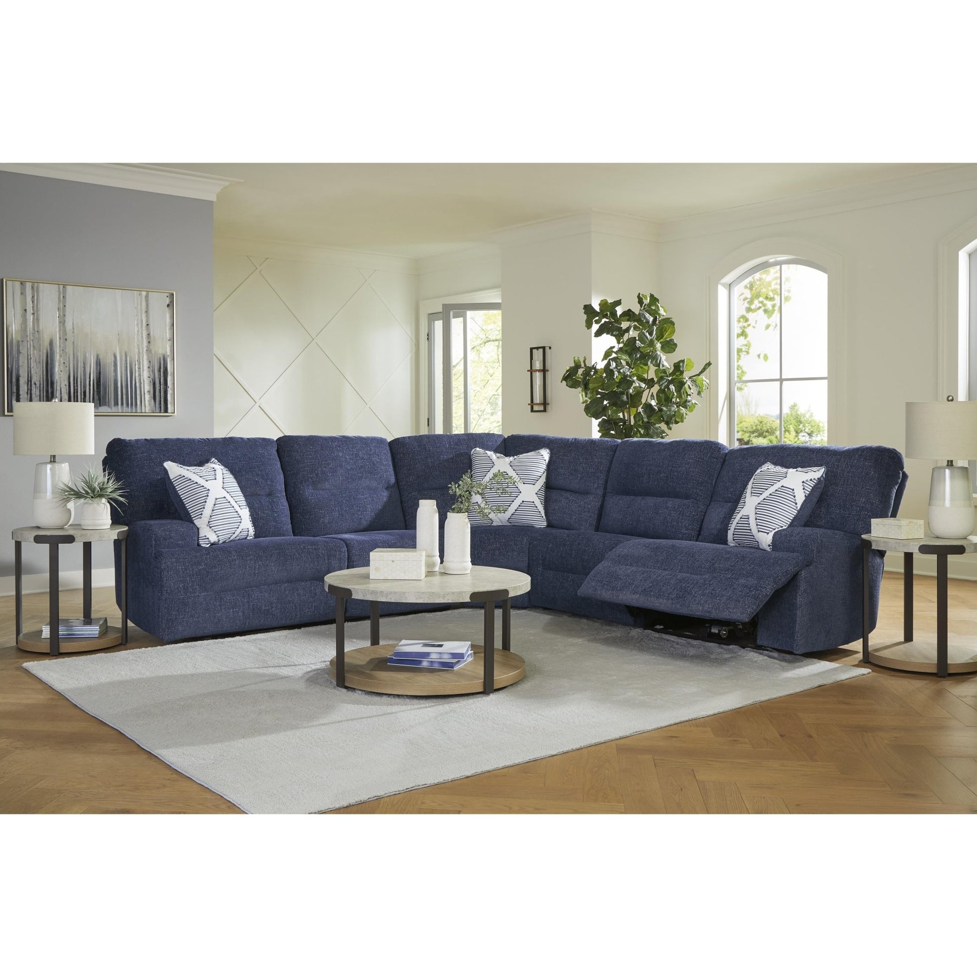 Signature Design by Ashley Acklen Place 93607S3 5 pc Power Reclining Sectional - American Furniture of Slidell