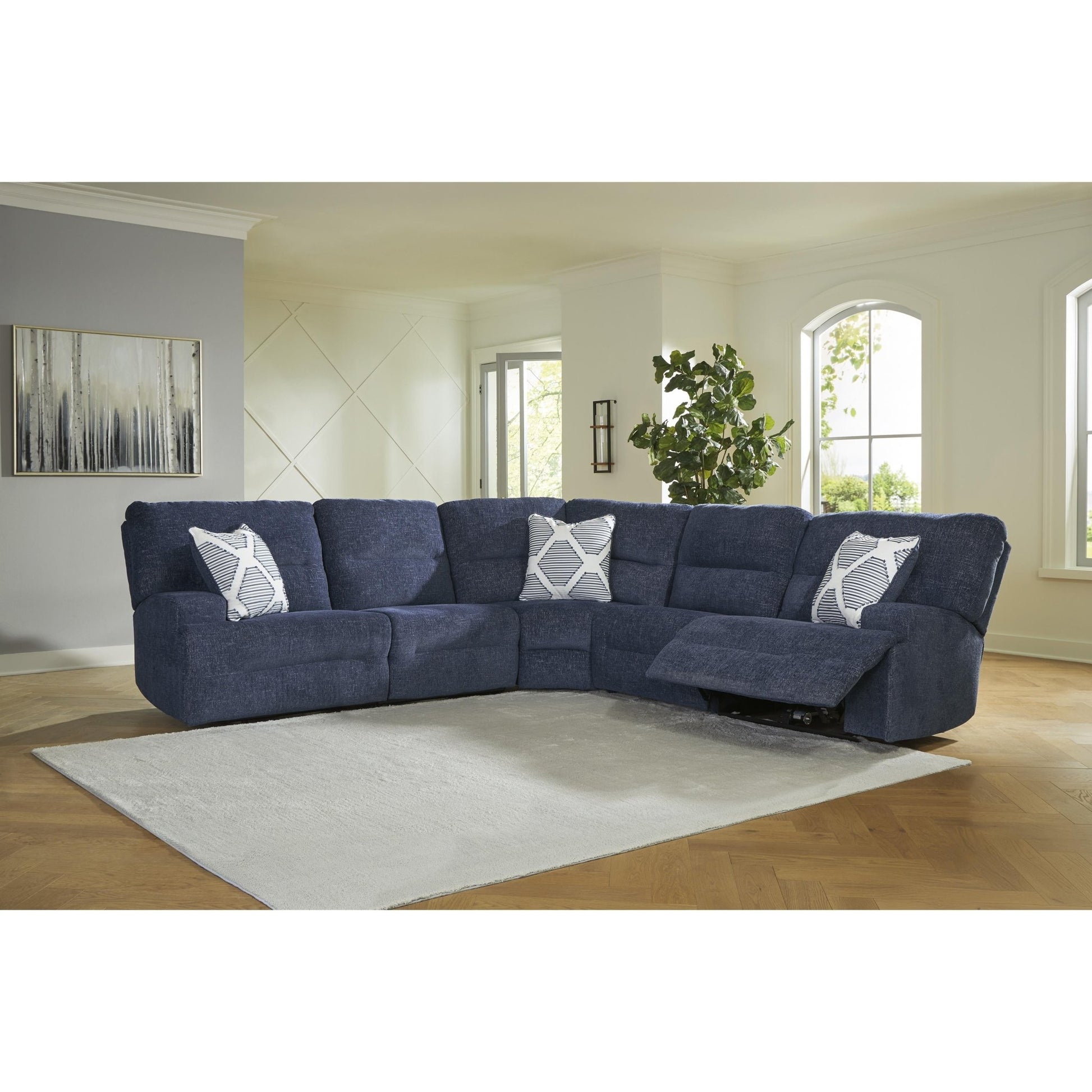 Signature Design by Ashley Acklen Place 93607S3 5 pc Power Reclining Sectional - American Furniture of Slidell