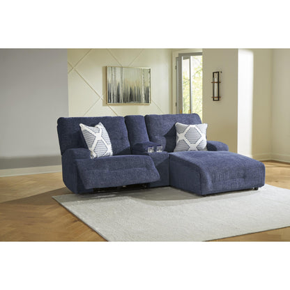 Signature Design by Ashley Acklen Place 93607S4 3 pc Power Reclining Sectional Sofa with Chaise - American Furniture of Slidell