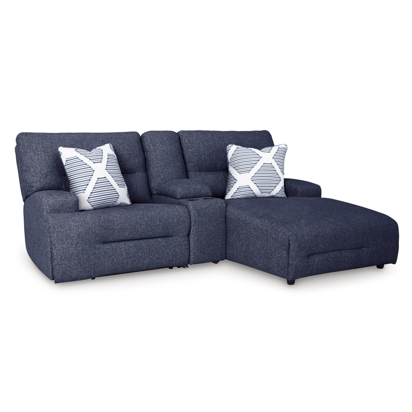 Signature Design by Ashley Acklen Place 93607S4 3 pc Power Reclining Sectional Sofa with Chaise - American Furniture of Slidell