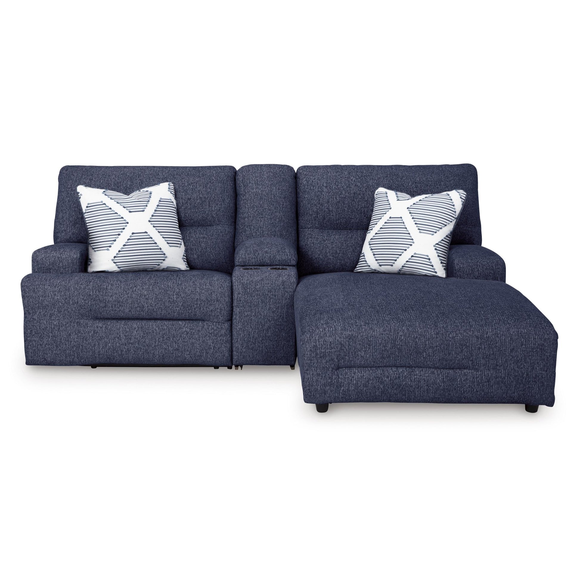 Signature Design by Ashley Acklen Place 93607S4 3 pc Power Reclining Sectional Sofa with Chaise - American Furniture of Slidell