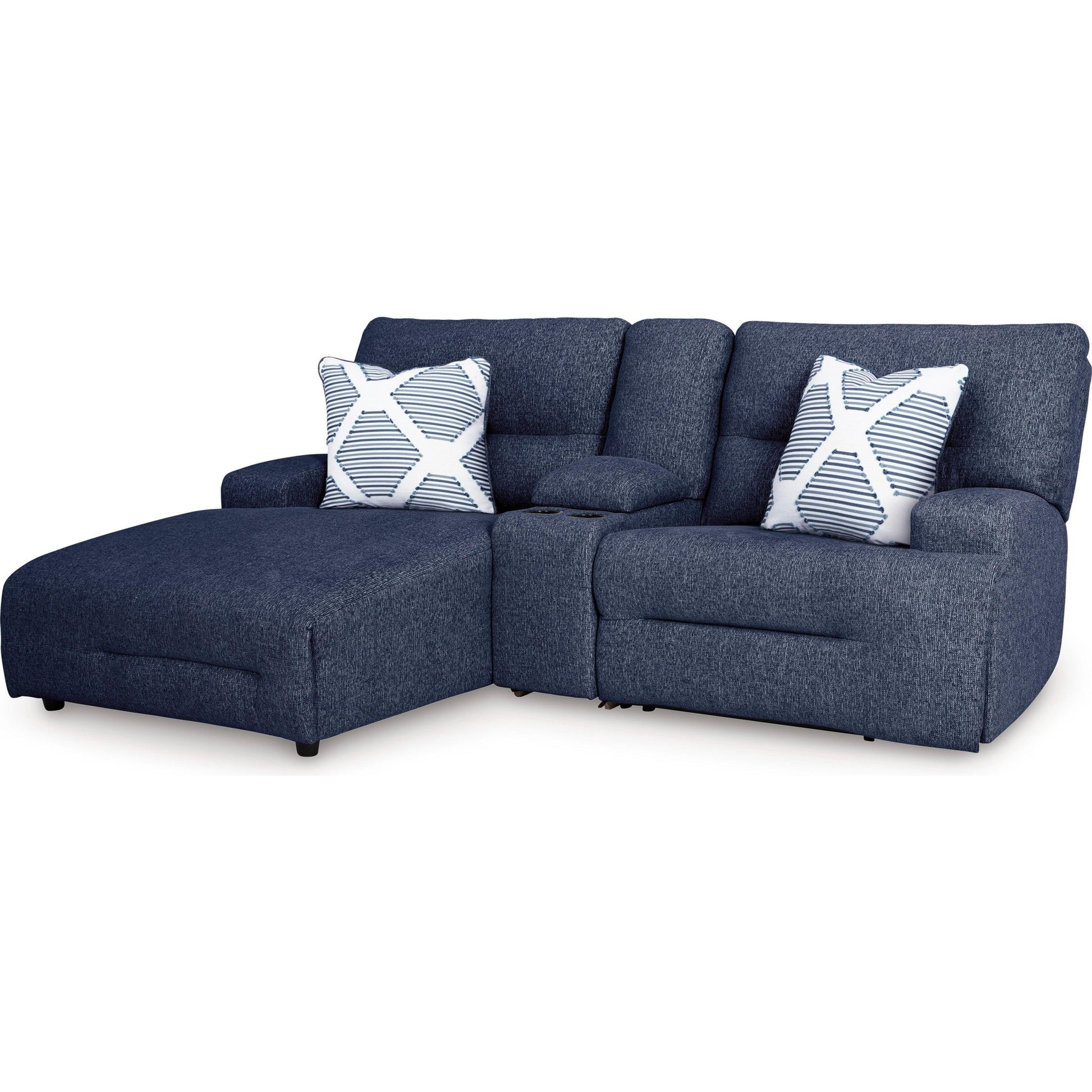 Signature Design by Ashley Acklen Place 93607S5 3 pc Power Reclining Sectional Sofa with Chaise - American Furniture of Slidell