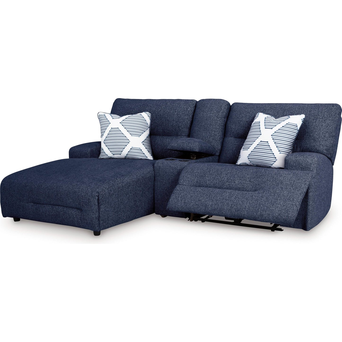 Signature Design by Ashley Acklen Place 93607S5 3 pc Power Reclining Sectional Sofa with Chaise - American Furniture of Slidell