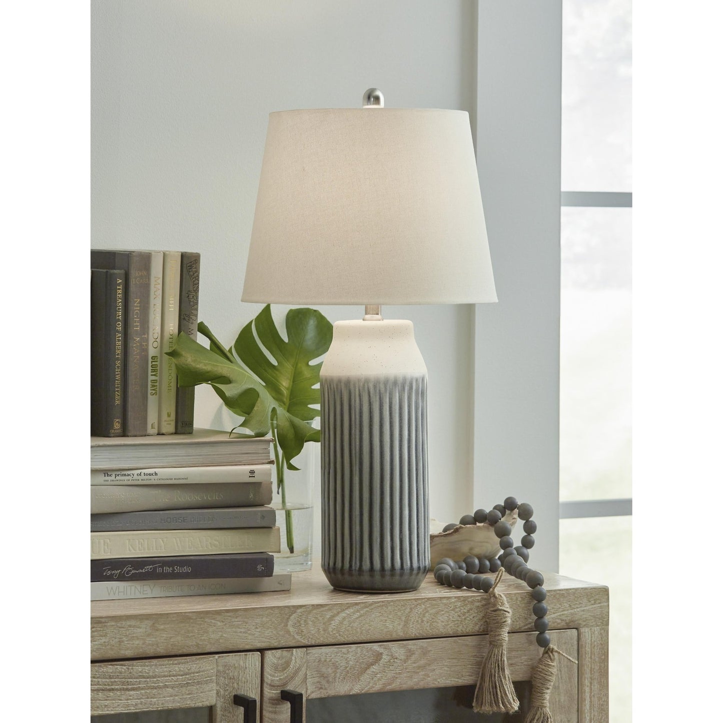 Signature Design by Ashley Afener L177984 Ceramic Table Lamp - American Furniture of Slidell
