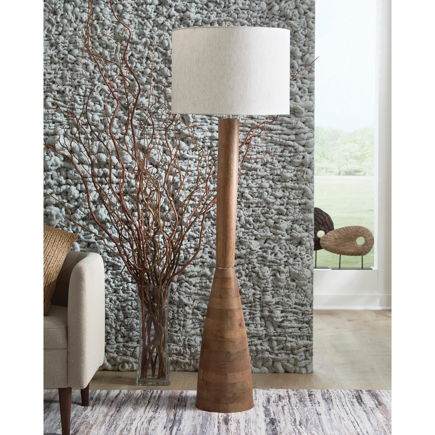 Signature Design by Ashley Ailsa L329111 Wood Floor Lamp - American Furniture of Slidell