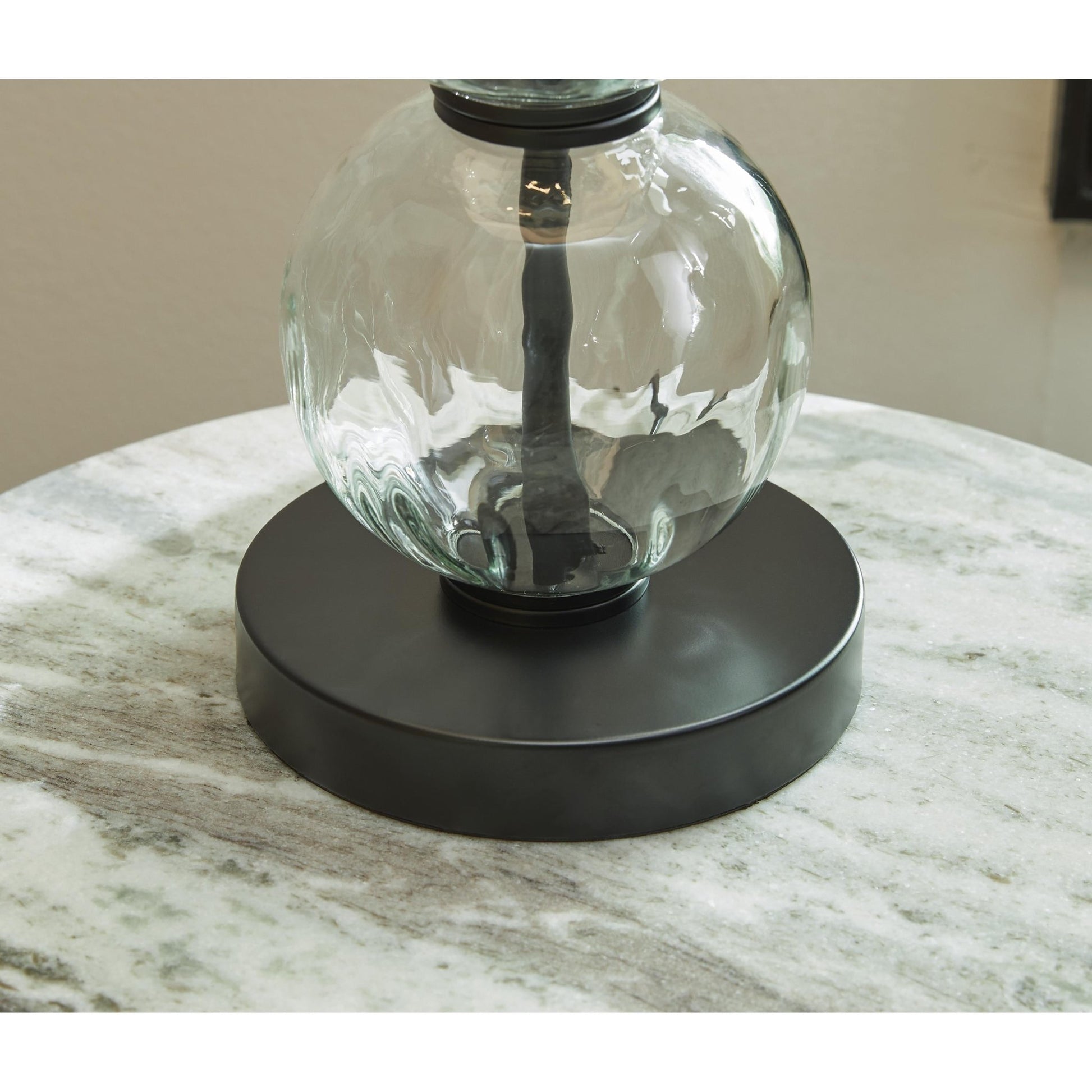 Signature Design by Ashley Airbal L431604 Glass Table Lamp - American Furniture of Slidell