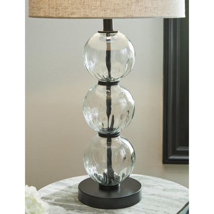 Signature Design by Ashley Airbal L431604 Glass Table Lamp - American Furniture of Slidell