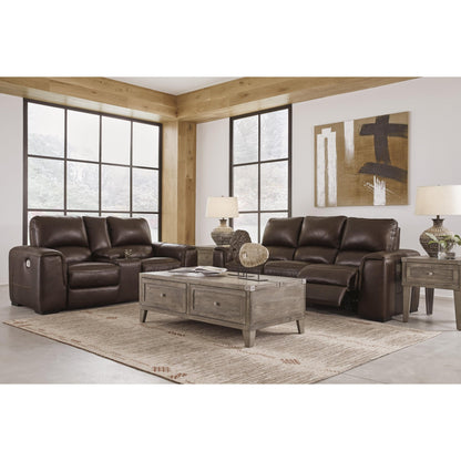 Signature Design by Ashley Alessandro U2550218 Power Reclining Loveseat with Console and Adjustable Headrest - American Furniture of Slidell