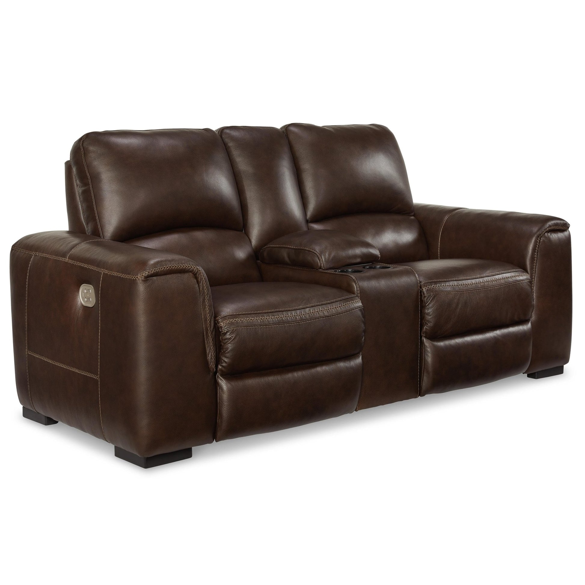 Signature Design by Ashley Alessandro U2550218 Power Reclining Loveseat with Console and Adjustable Headrest - American Furniture of Slidell
