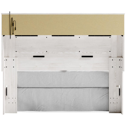 Signature Design by Ashley Altyra B2640 - 65 Queen Upholstered Panel Bookcase Headboard - American Furniture of Slidell