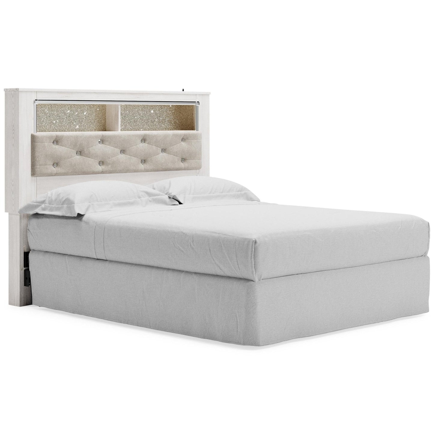 Signature Design by Ashley Altyra B2640 - 65 Queen Upholstered Panel Bookcase Headboard - American Furniture of Slidell