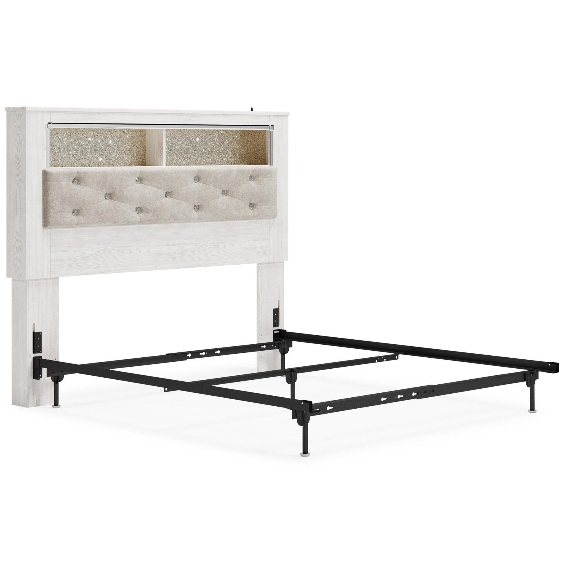 Signature Design by Ashley Altyra B2640 - 65 Queen Upholstered Panel Bookcase Headboard - American Furniture of Slidell