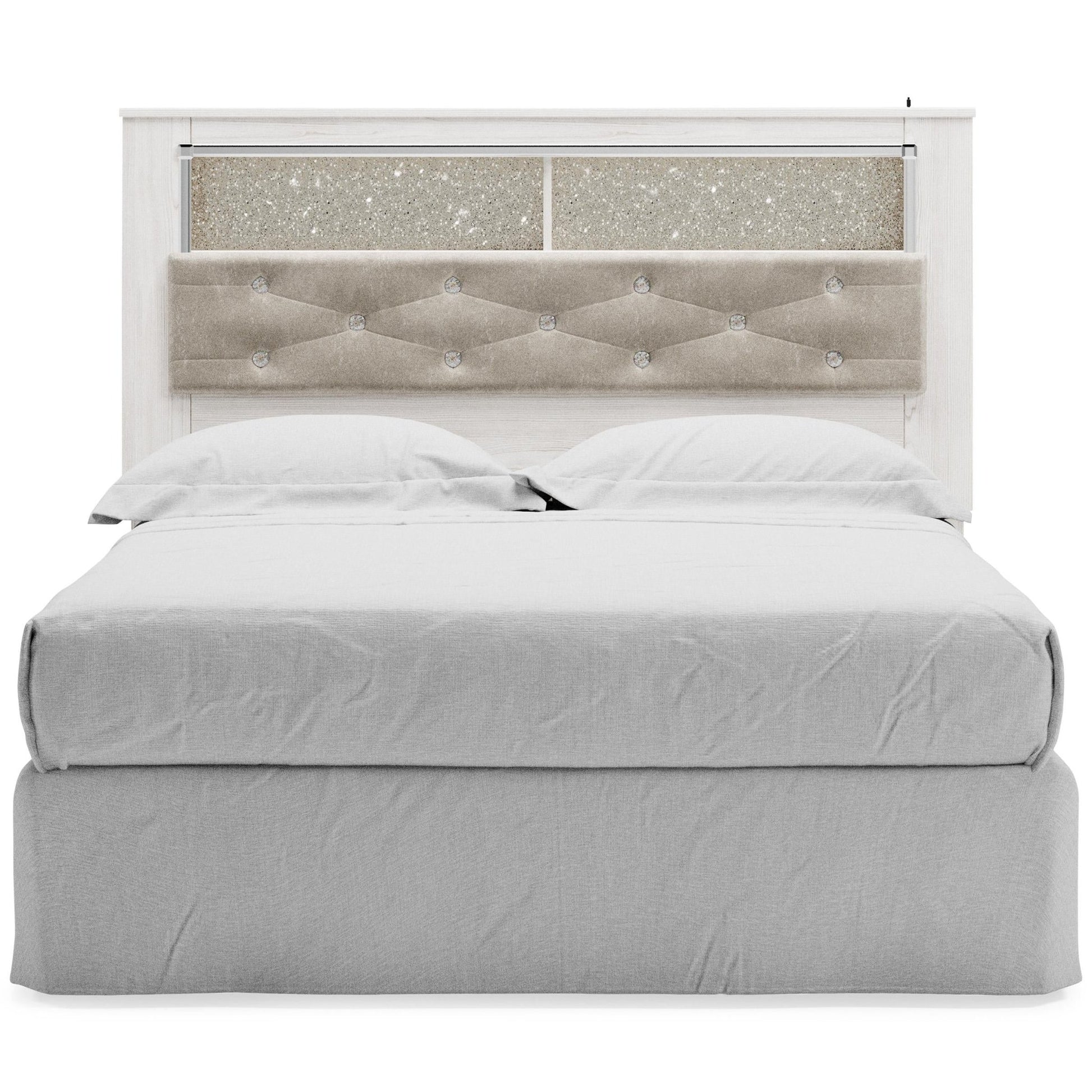 Signature Design by Ashley Altyra B2640 - 65 Queen Upholstered Panel Bookcase Headboard - American Furniture of Slidell