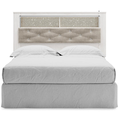 Signature Design by Ashley Altyra B2640 - 65 Queen Upholstered Panel Bookcase Headboard - American Furniture of Slidell
