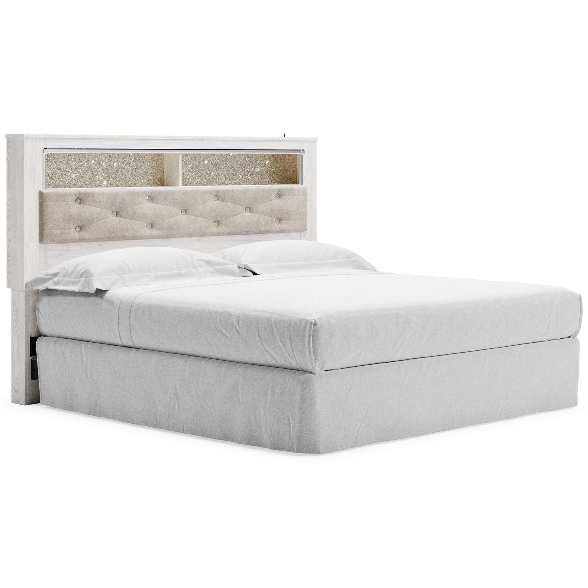 Signature Design by Ashley Altyra B2640 - 69 King Upholstered Panel Bookcase Headboard - American Furniture of Slidell
