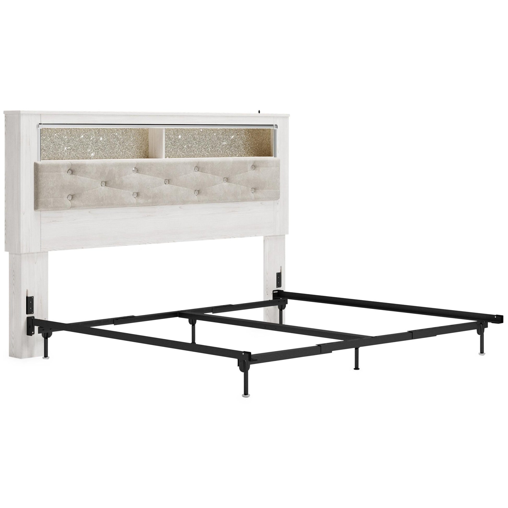 Signature Design by Ashley Altyra B2640 - 69 King Upholstered Panel Bookcase Headboard - American Furniture of Slidell