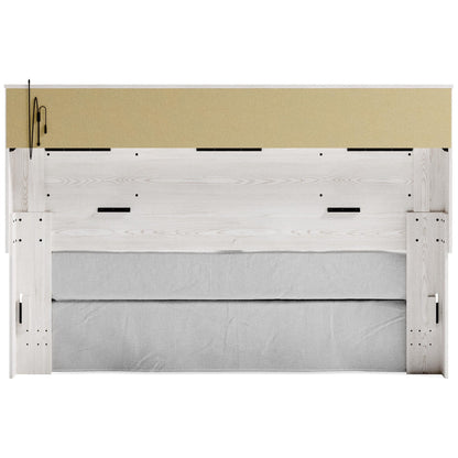 Signature Design by Ashley Altyra B2640 - 69 King Upholstered Panel Bookcase Headboard - American Furniture of Slidell