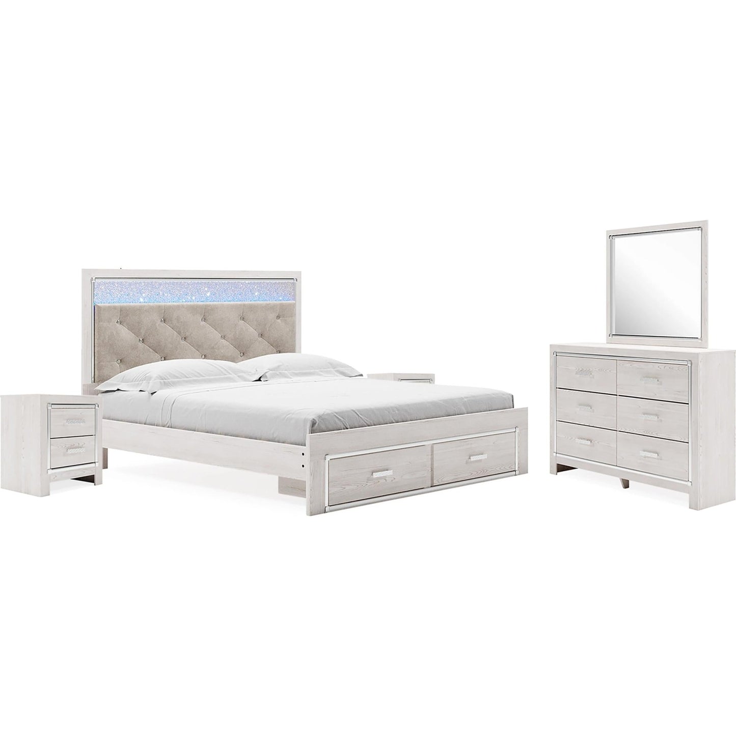 Signature Design by Ashley Altyra B2640B37 8 pc King Panel Bedroom Set - American Furniture of Slidell